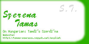 szerena tamas business card